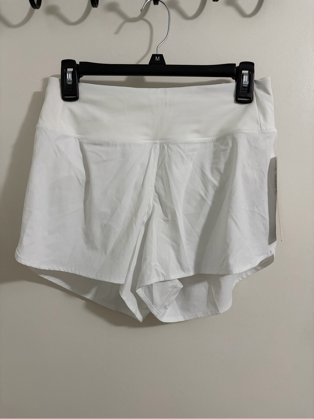 New NWT Lululemon white sz Small P S Speed Up HR Short 4” Mesh Vent shorts